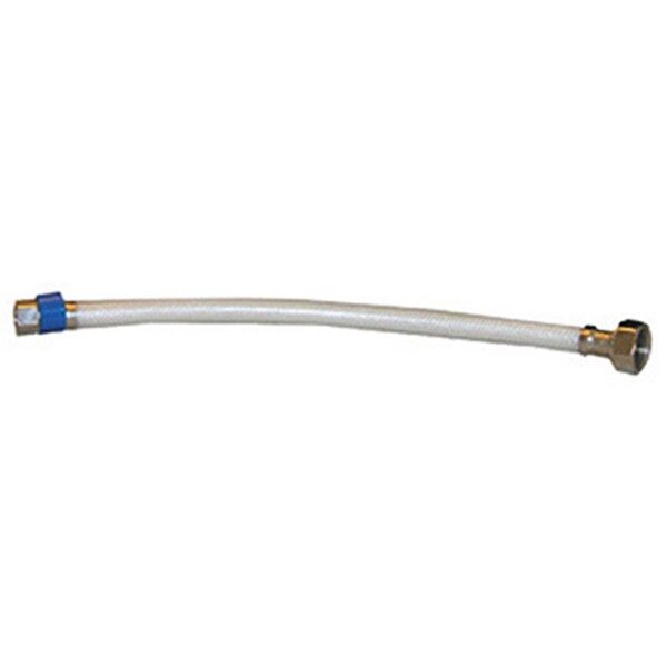 Larsen Supply Co 10-1181 0.37 in. Fine Thread Female Flare x Ballcock x 12 in. Braided Poly Faucet Connector 139453 - main